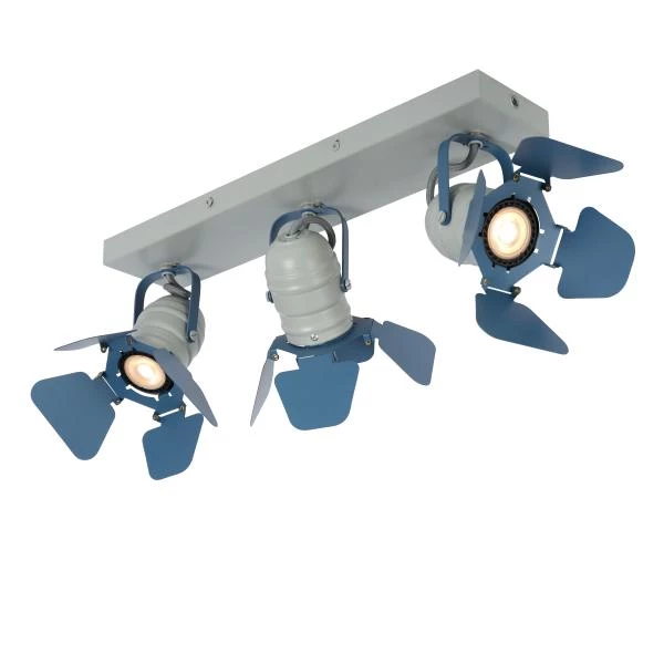 Lucide PICTO - Ceiling spotlight Children - 3xGU10 - Blue - detail 4